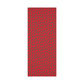 Festive Christmas Black Doodle Gift Wrap - Red