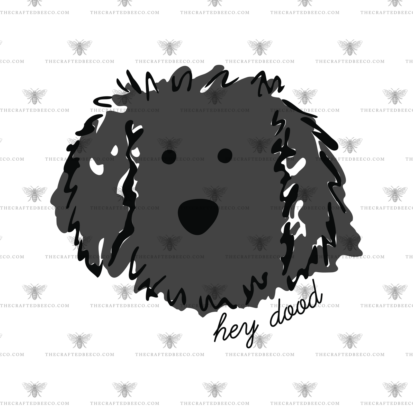 Hey Dood Black Doodle Comfort Color Sweatshirt