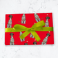 Festive Christmas Liver Roan German Shorthaired Pointer Gift Wrap - Red
