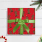 Festive Christmas Brown Spaniel Gift Wrap - Red