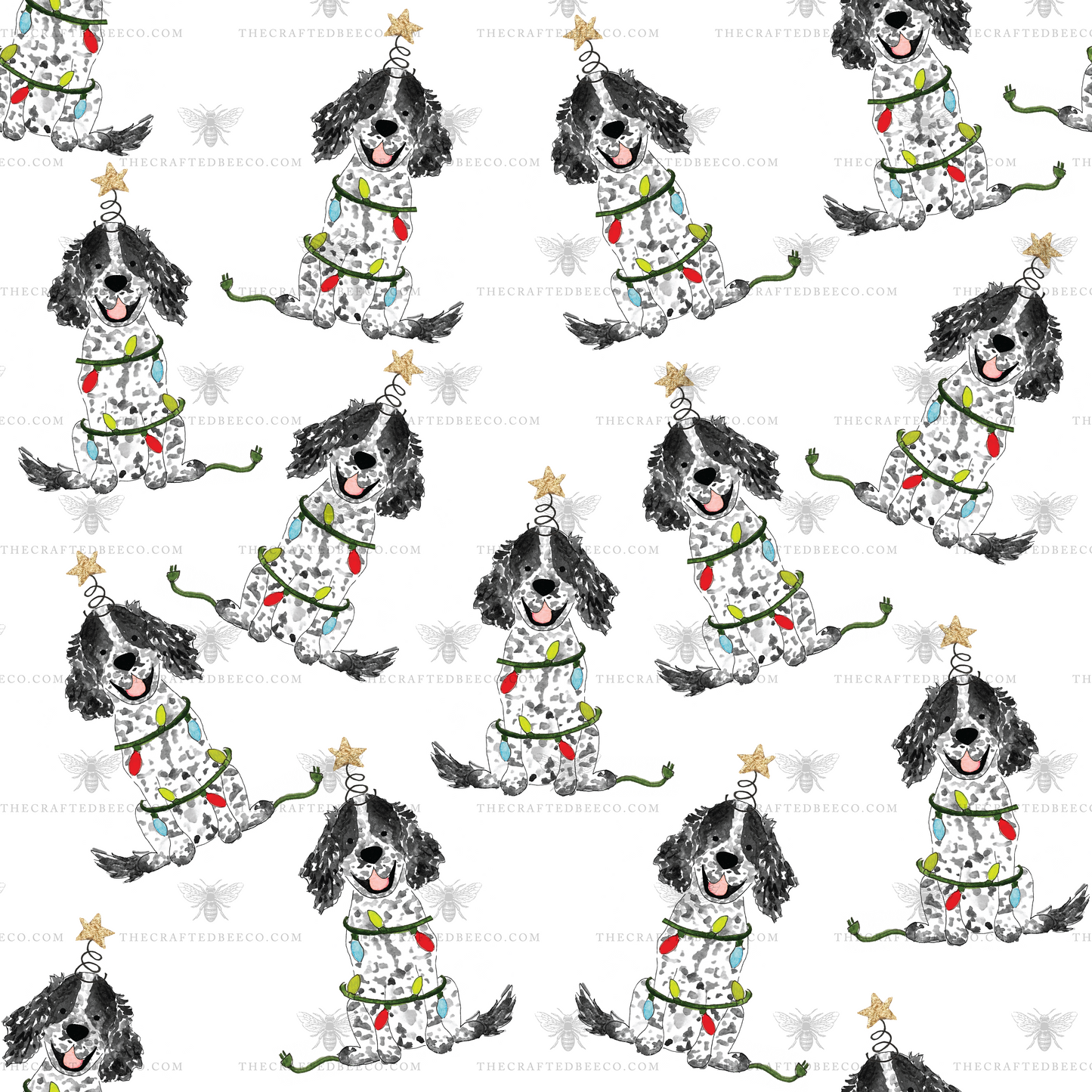 Festive Christmas Black Parti Spaniel Stocking | Christmas Black Parti Spaniel Pet Stockings, Dog Stocking