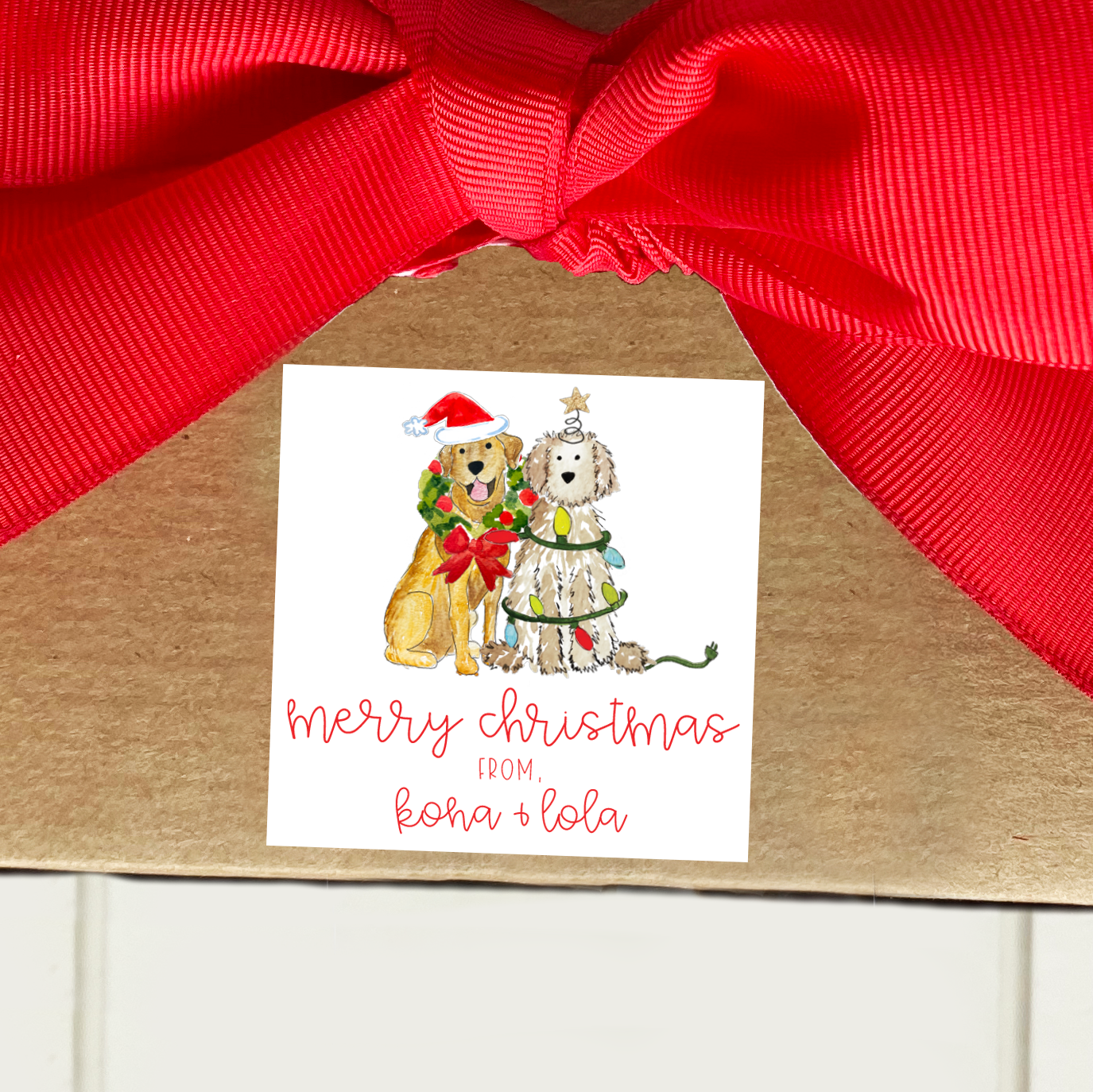 Festive Christmas Mix and Match Pet Sticker Gift Tags