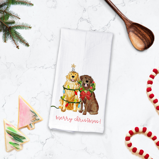 Festive Christmas Chocolate Lab Gift Wrap - Red – The Crafted Bee Co.