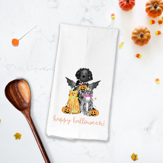 Spooky Halloween Mix and Match Pet Tea Towel
