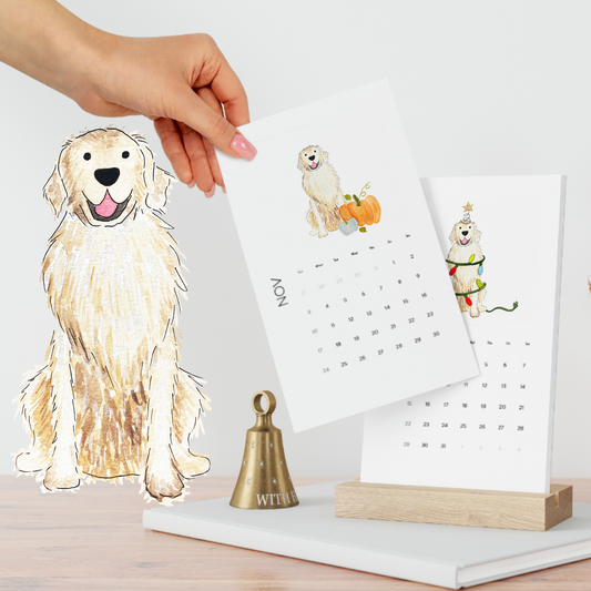 Light Golden Retriever 2024 Calendar