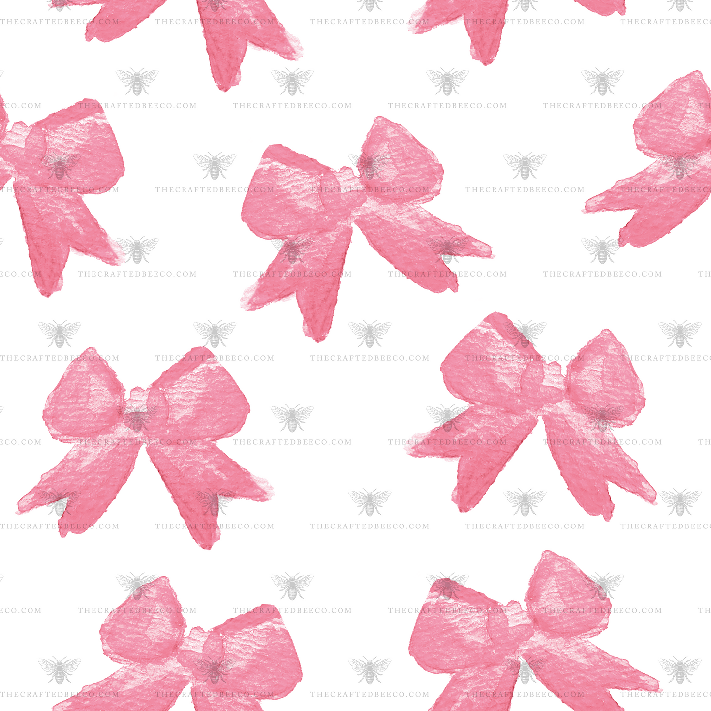 Pink Bow Crib Sheet