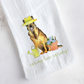 Flower Power German Shepherd Tea Towel