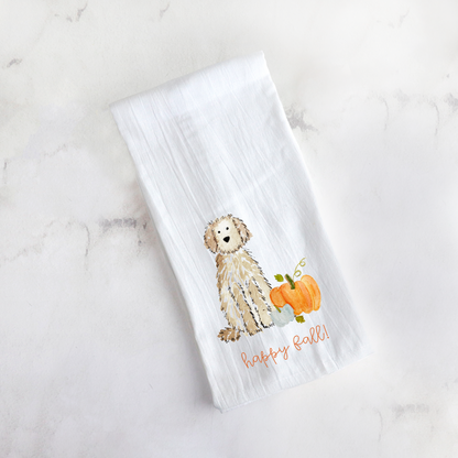 Pumpkin Doodle Four Sack Tea Towel