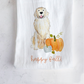 Fall Pumpkin Golden Retriever Tea Towel