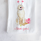 Golden Retriever Lovey Dovey Tea Towel