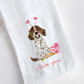 Lovey Dovey Spaniel Tea Towel