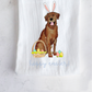 Funny Bunny Easter Lab Tea Towel