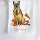 Sporty Football German Shepherd Tea Towel