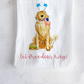 Patriotic Golden Retriever Tea Towel