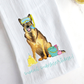 Sandy Summer German Shepherd Tea Towel