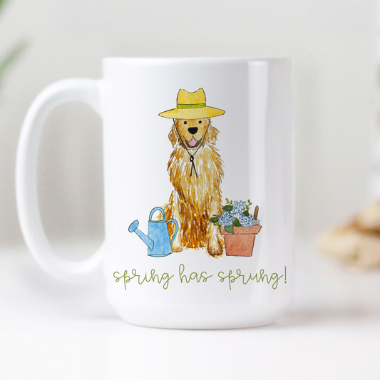 Spring Flower Golden Retriever Mug