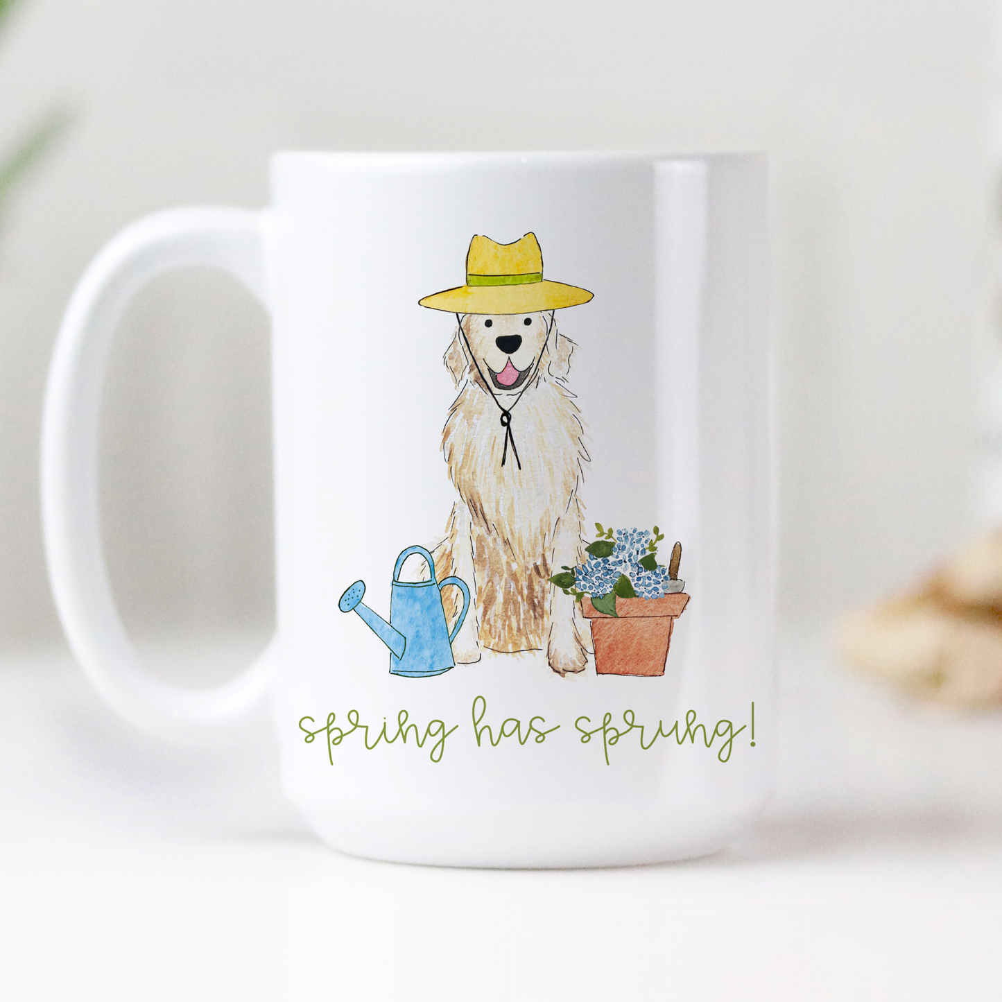 Spring Flower Golden Retriever Mug