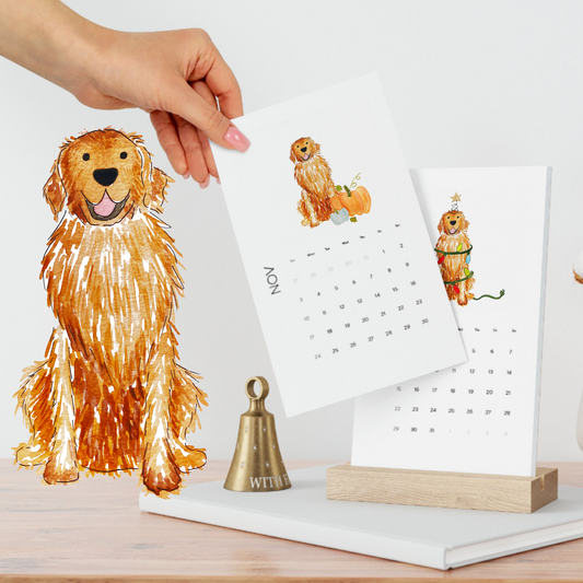 Red Golden Retriever 2024 Calendar