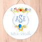 Personalized Monogram Crest Teacher Classroom Door Hanger