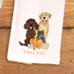 Fall Pumpkin Mix and Match Pets Tea Towel
