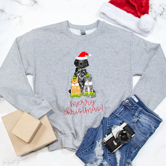 Festive Christmas Mix and Match Pet Sweatshirt