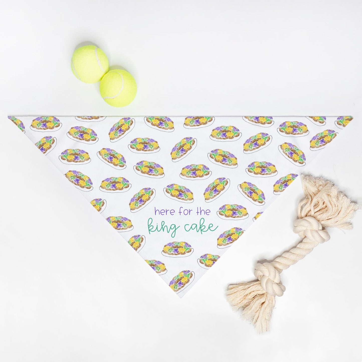 Mardi Gras King Cake Dog Bandana