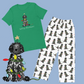 Festive Christmas Black Doodle Pajama Bundle