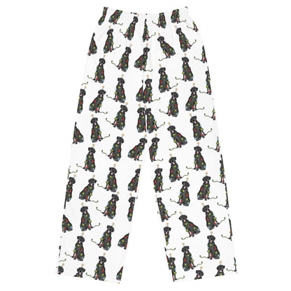 Festive Christmas Black Lab Pajama Pants