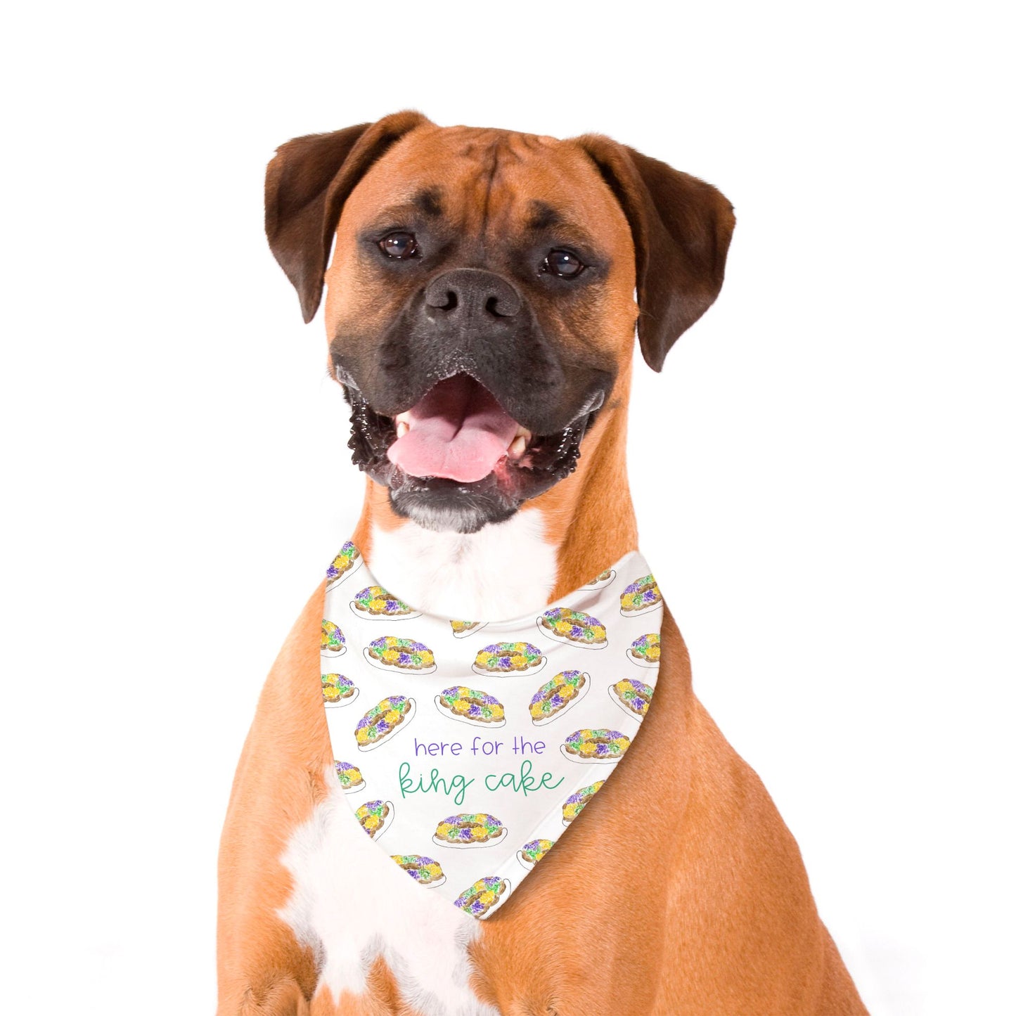 Mardi Gras King Cake Dog Bandana
