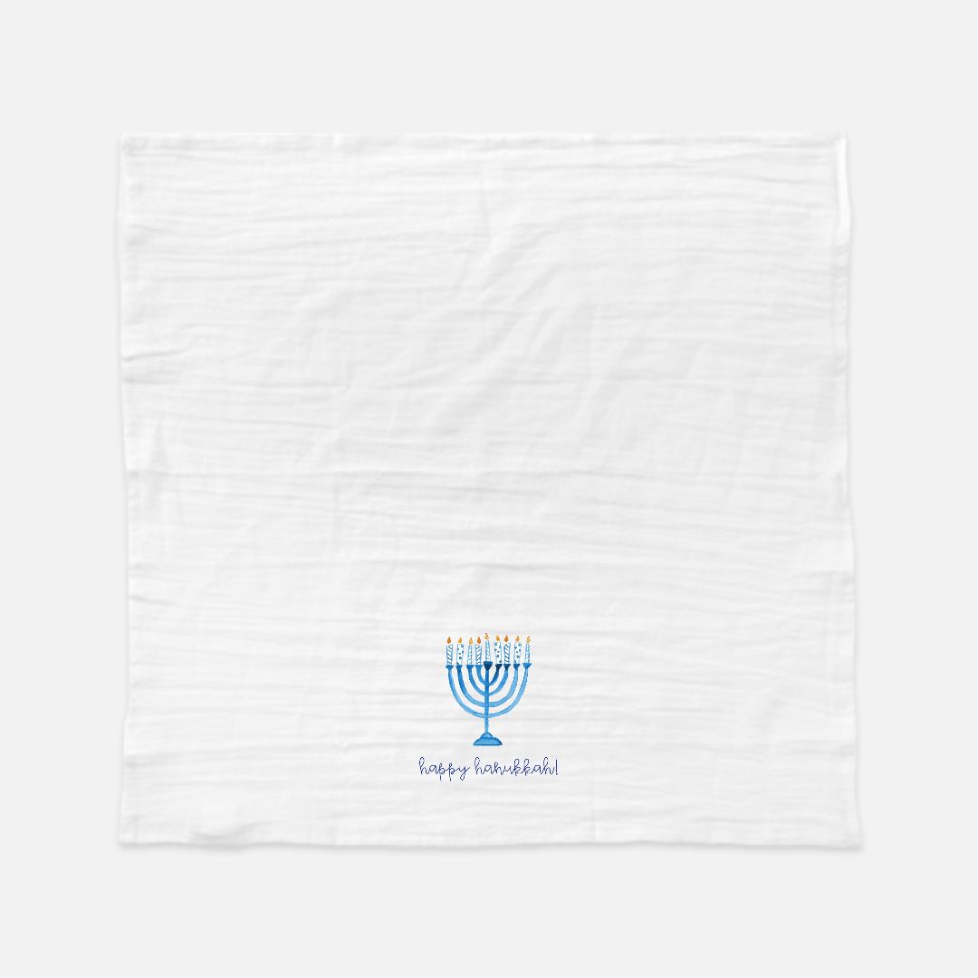 Hanukkah Menorah Tea Towel