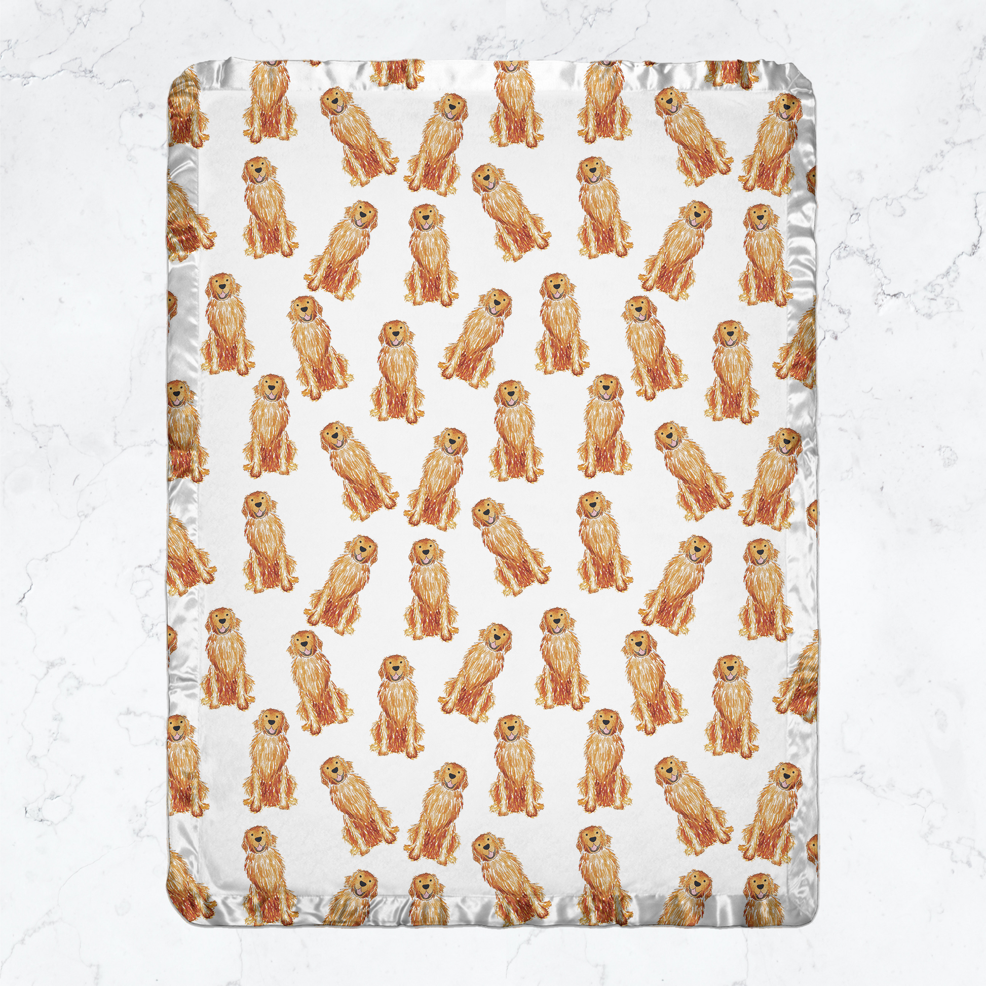baby blanket red golden retriever