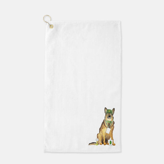 Golf Tournament Patron German Shepherd Golf Towel