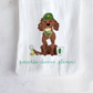 Golf Patron Spaniel Tea Towel