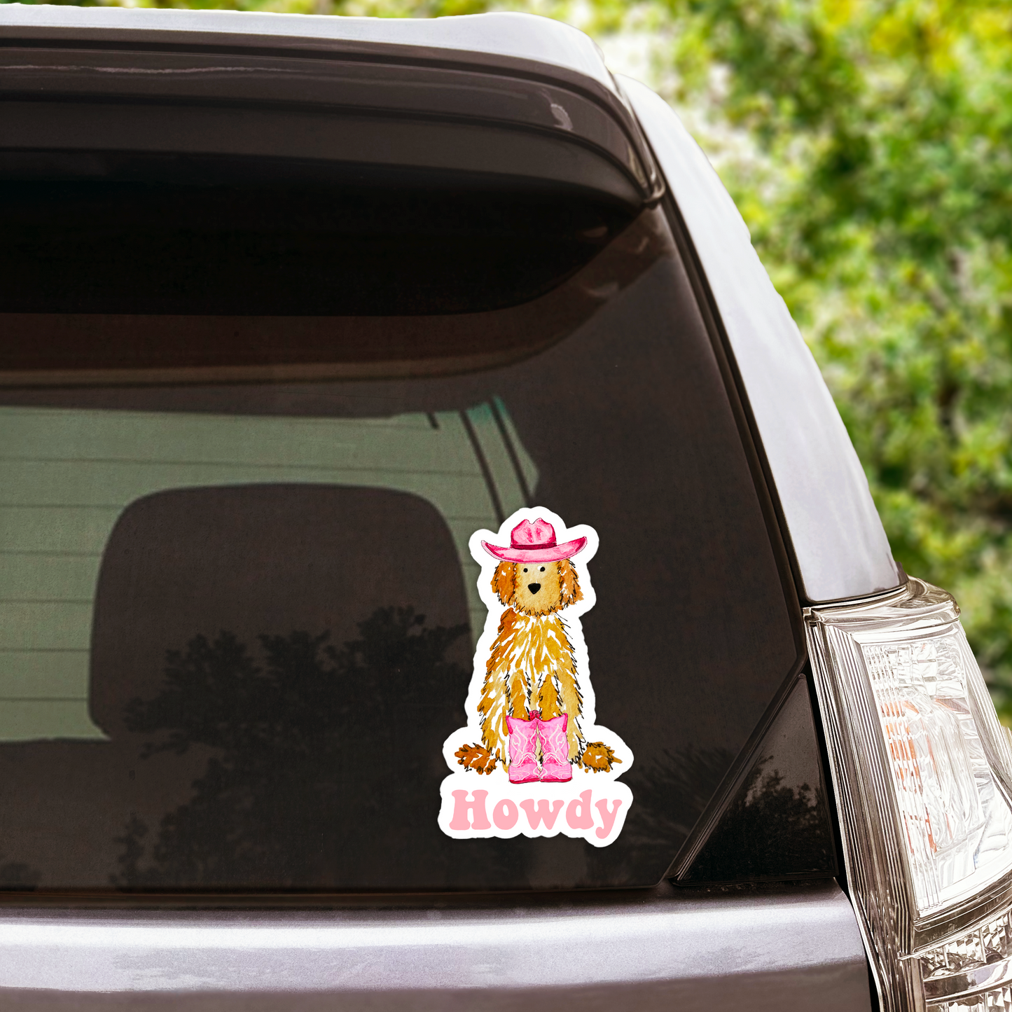 Howdy Cowgirl Doodle Decal Sticker
