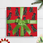 Festive Christmas Black Lab Gift Wrap - Red