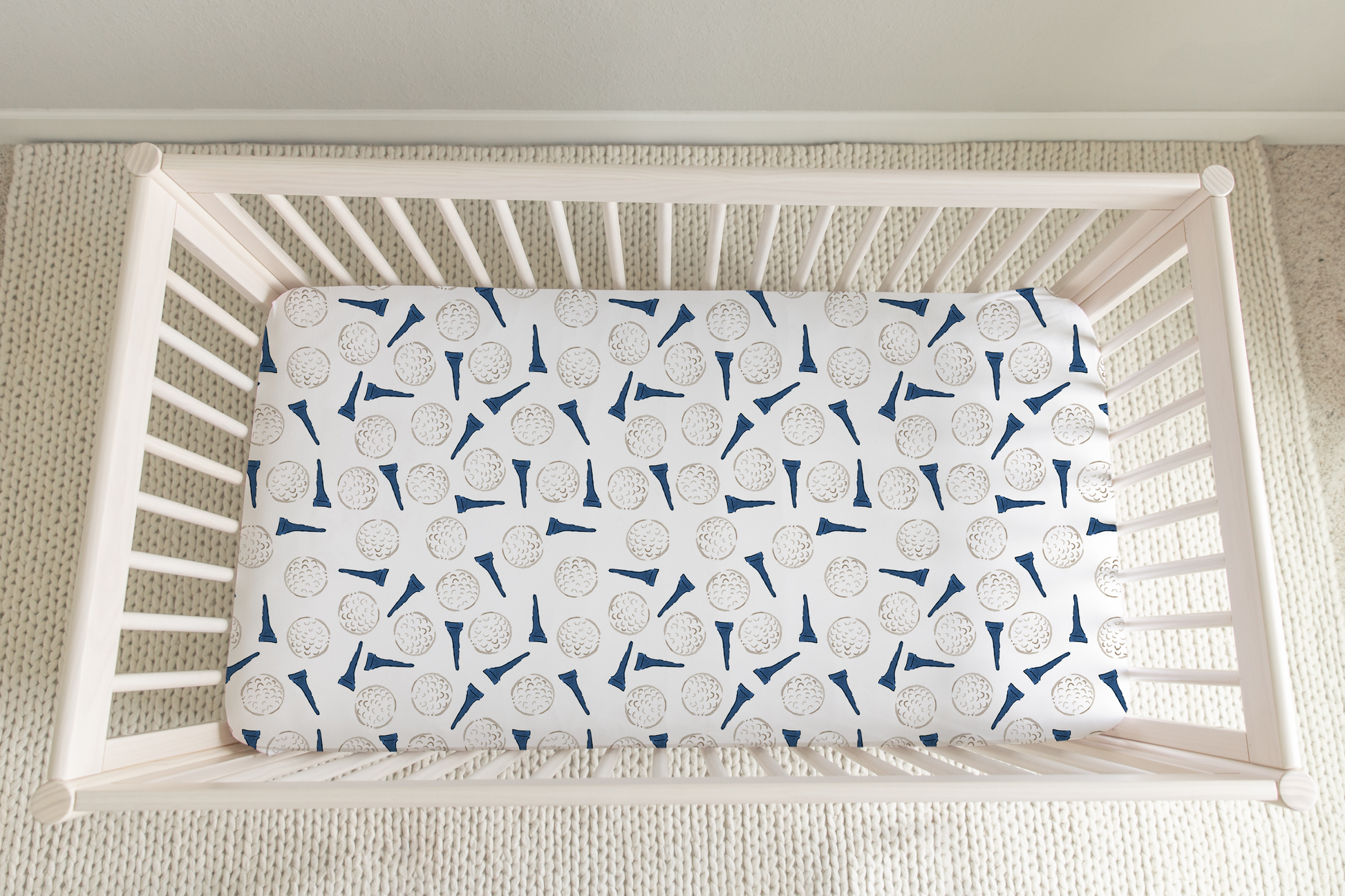 Golf themed baby bedding for golf nursery