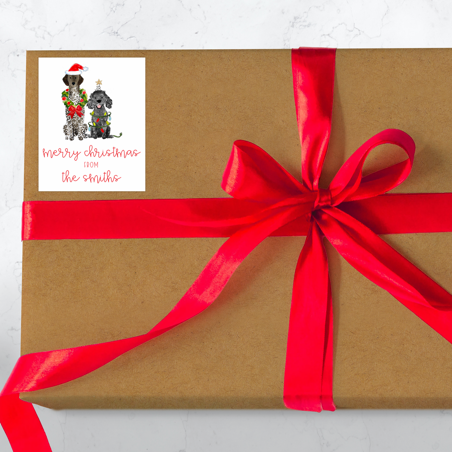 Festive Christmas Mix and Match Pet Sticker Gift Tags