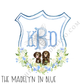 The Madelyn in Blue Semi-Custom Crest Digital Files