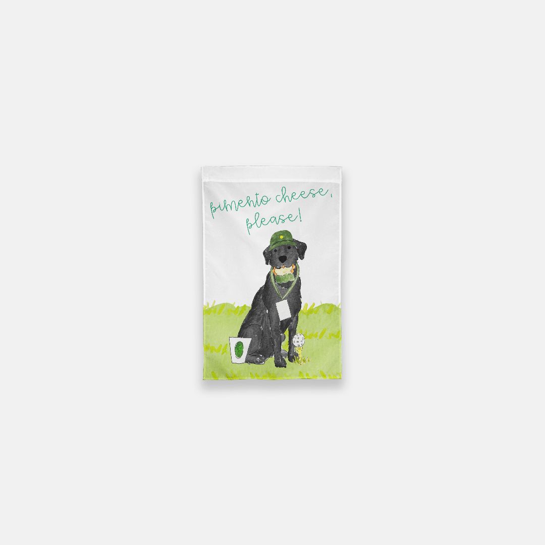 Golf Patron Black Lab Garden Flag