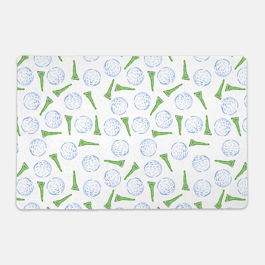 Colorful Golf Tee Pattern Pet Mat