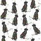 Festive Christmas Black Lab Pajama Pants
