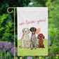 Lovey Valentines Day Mix and Match Pet Garden Flag