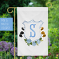 Personalized Watercolor Hydrangea Spaniel Crest Garden Flag