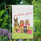 Lovey Valentines Day Mix and Match Pet Garden Flag