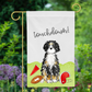 Sporty Football Doodle Garden Flag