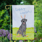 Easter Funny Bunny Black Lab Garden Flag