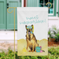 Sandy Summer German Shepherd Garden Flag - 12" x 18"