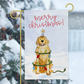 Festive Christmas Golden Retriever Garden Flag
