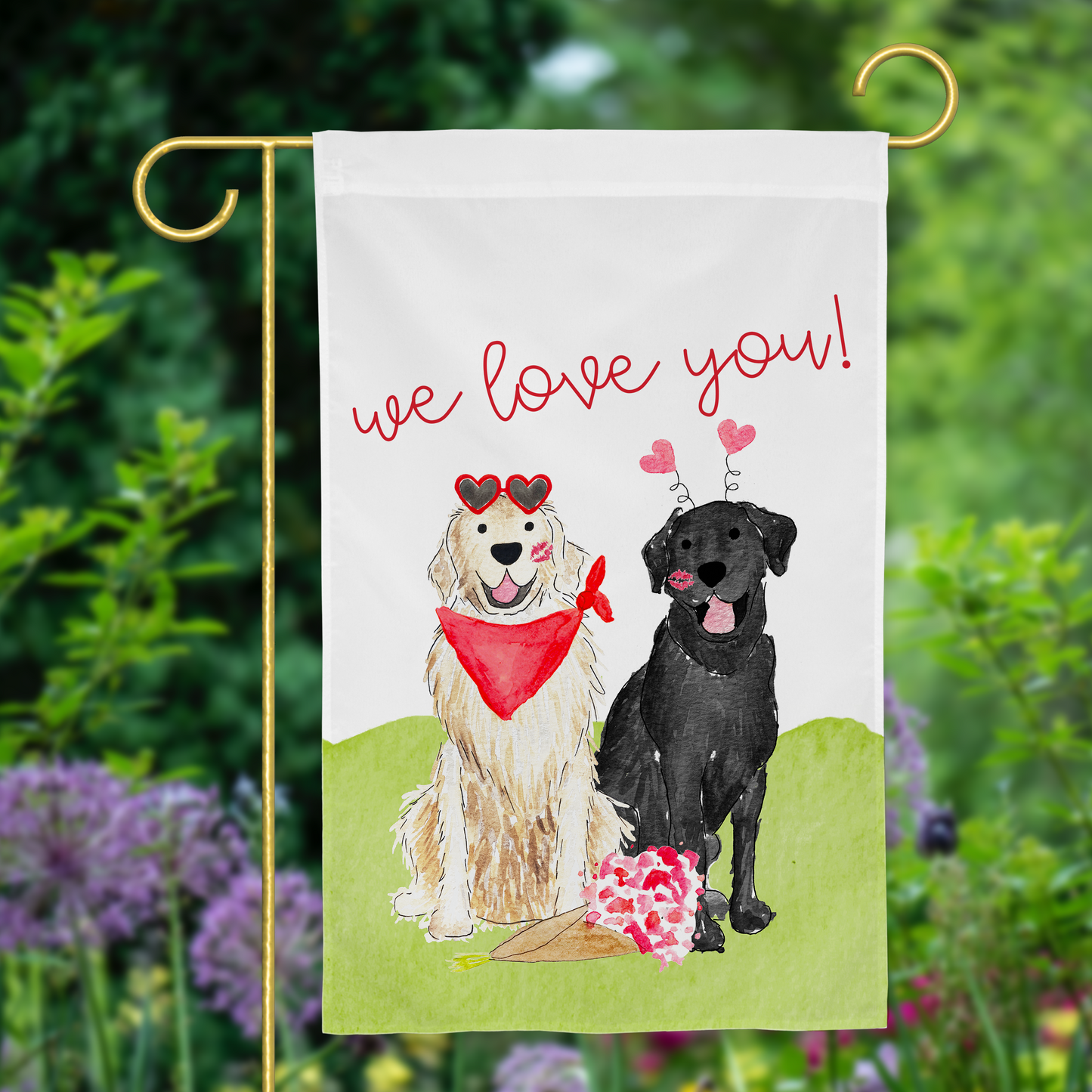 Lovey Valentines Day Mix and Match Pet Garden Flag