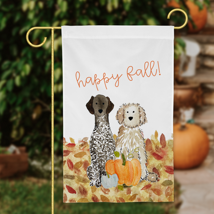 Fall Pumpkin Mix and Match Dog Breed Garden Flag